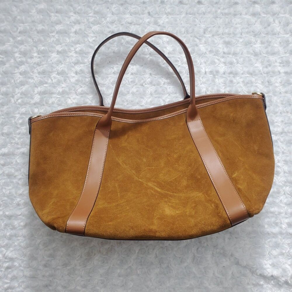 Amerai Leather Tote Bag L Brown -tone Hardware Bottom Studs